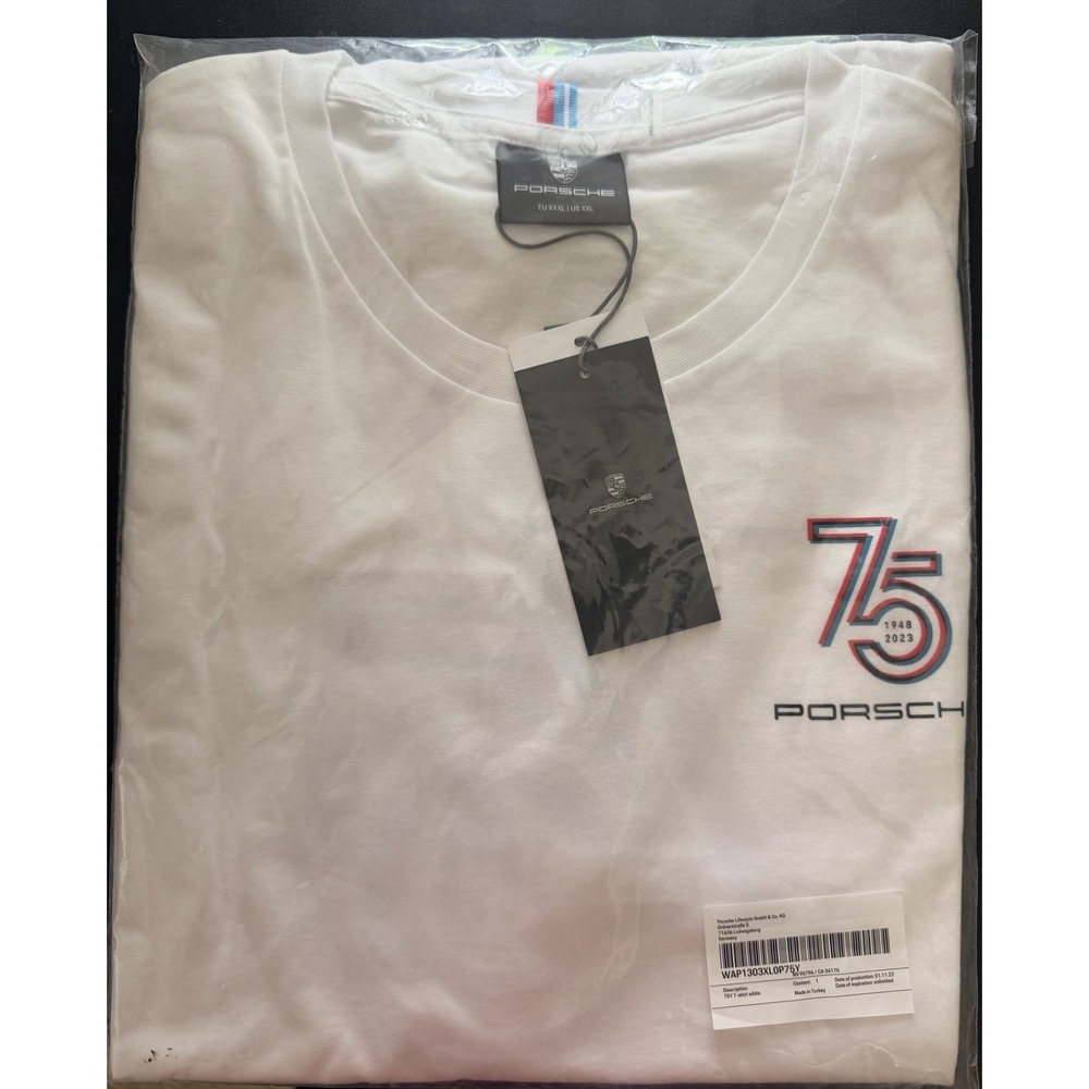 Porsche 75th Anniversary T-Shirt Men XXL White In Packaging